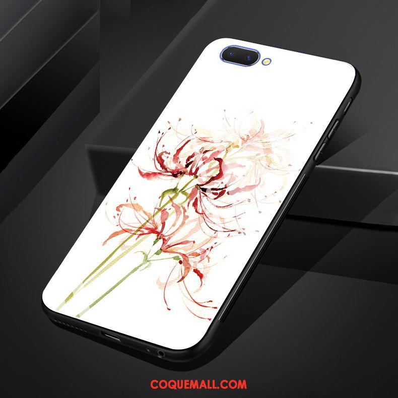 Étui Oppo A3s Art Incassable Silicone, Coque Oppo A3s Noir Verre