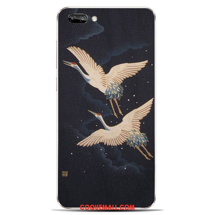 Étui Oppo A3s Beau Silicone Protection, Coque Oppo A3s Bleu Cerf