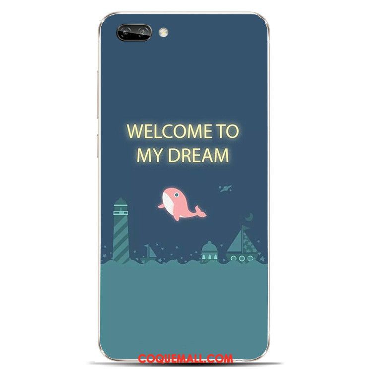 Étui Oppo A3s Beau Silicone Protection, Coque Oppo A3s Bleu Cerf