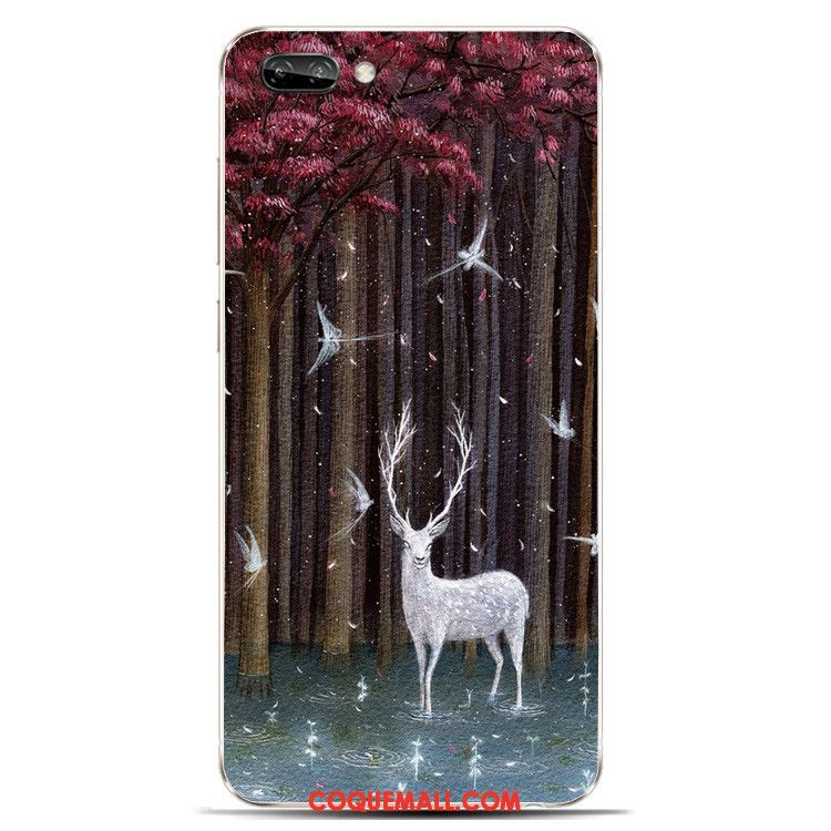 Étui Oppo A3s Beau Silicone Protection, Coque Oppo A3s Bleu Cerf