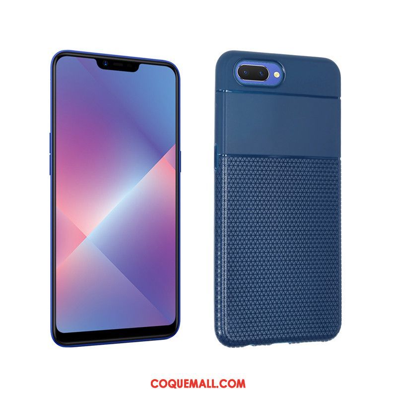 Étui Oppo A3s Bordure Créatif Noir, Coque Oppo A3s Silicone Protection