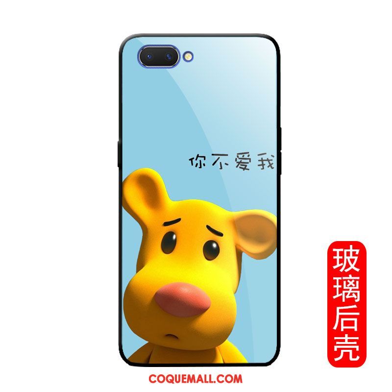 Étui Oppo A3s Chiens Silicone Drôle, Coque Oppo A3s Jaune Personnalité