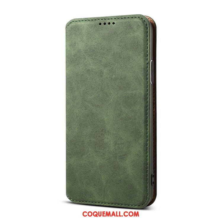 Étui Oppo A3s Cuir Véritable Business Carte, Coque Oppo A3s Étui En Cuir Gris