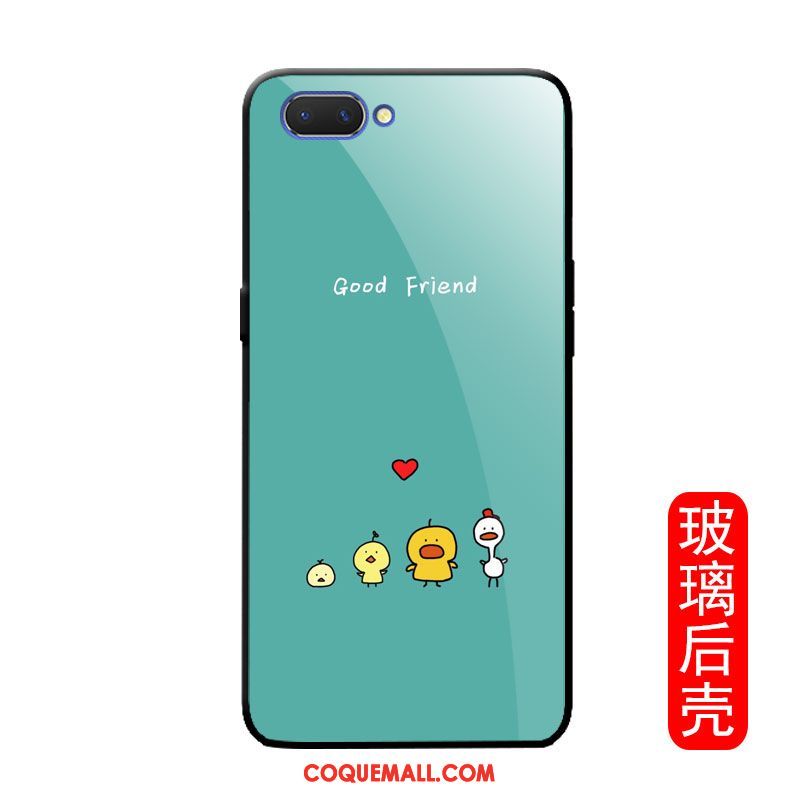 Étui Oppo A3s Dessin Animé Jaune Incassable, Coque Oppo A3s Tendance Simple