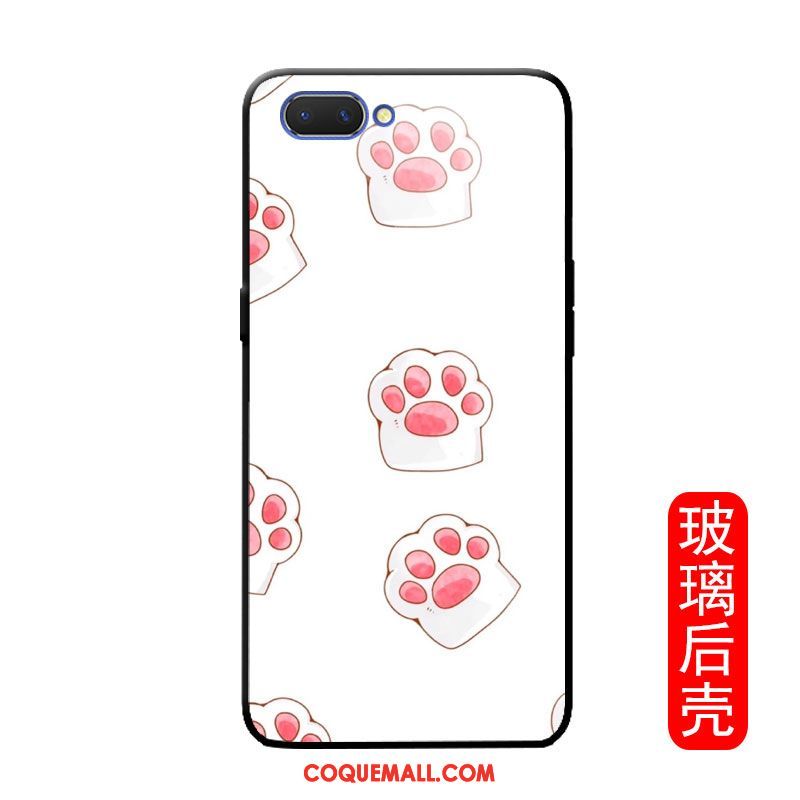 Étui Oppo A3s Dessin Animé Tendance Chat, Coque Oppo A3s Créatif Téléphone Portable