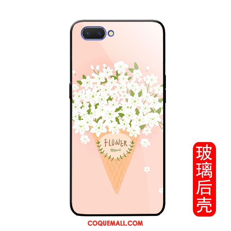 Étui Oppo A3s Floral Téléphone Portable Fleur, Coque Oppo A3s Rose Silicone