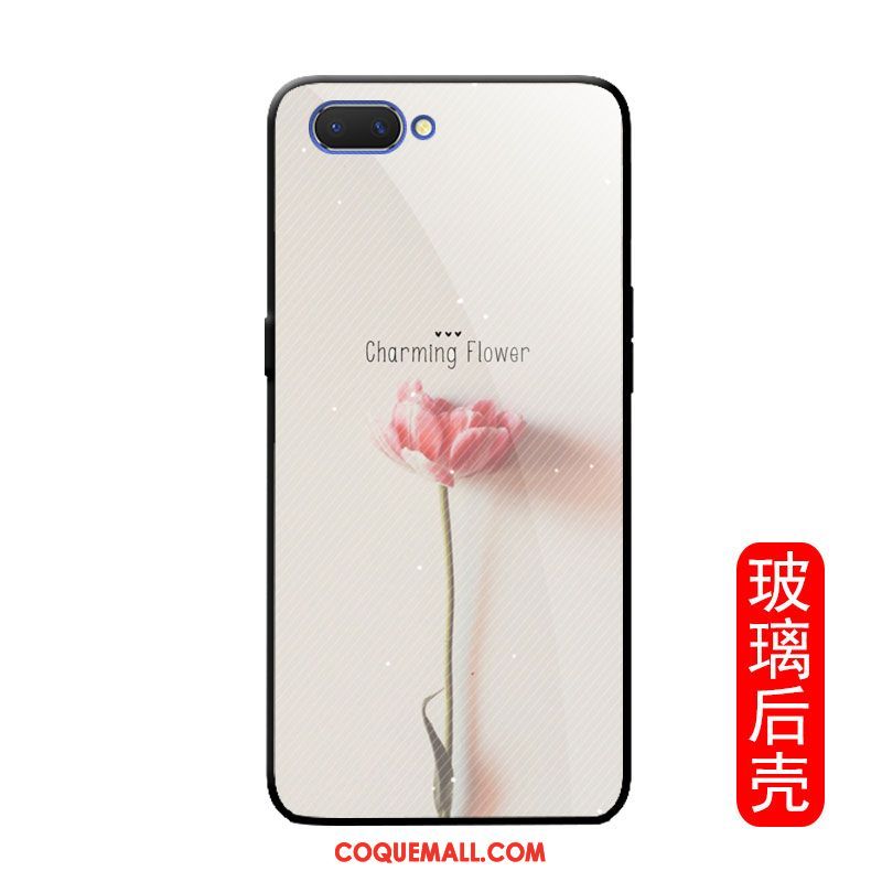 Étui Oppo A3s Floral Téléphone Portable Fleur, Coque Oppo A3s Rose Silicone