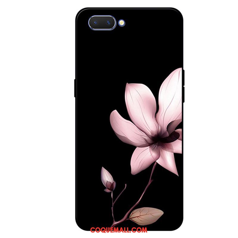 Étui Oppo A3s Frais Rose Simple, Coque Oppo A3s Incassable Silicone