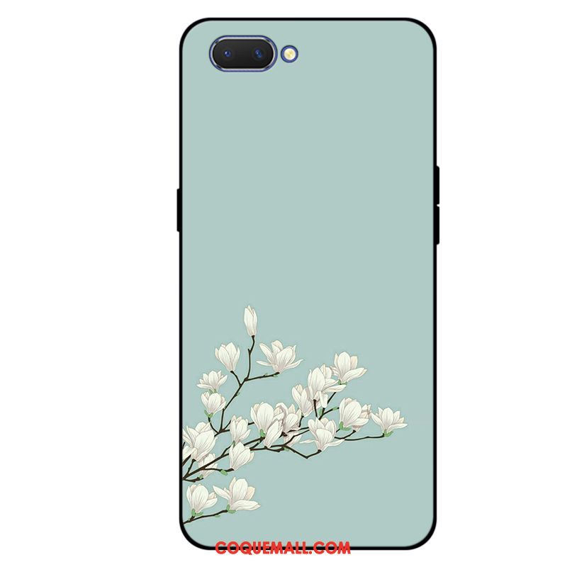 Étui Oppo A3s Frais Rose Simple, Coque Oppo A3s Incassable Silicone