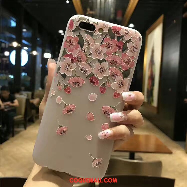 Étui Oppo A3s Gaufrage Tout Compris Téléphone Portable, Coque Oppo A3s Tendance Fleur