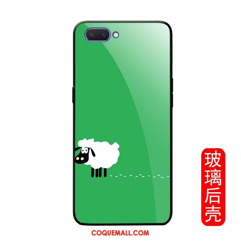 Étui Oppo A3s Incassable Miroir Jaune, Coque Oppo A3s Protection Charmant