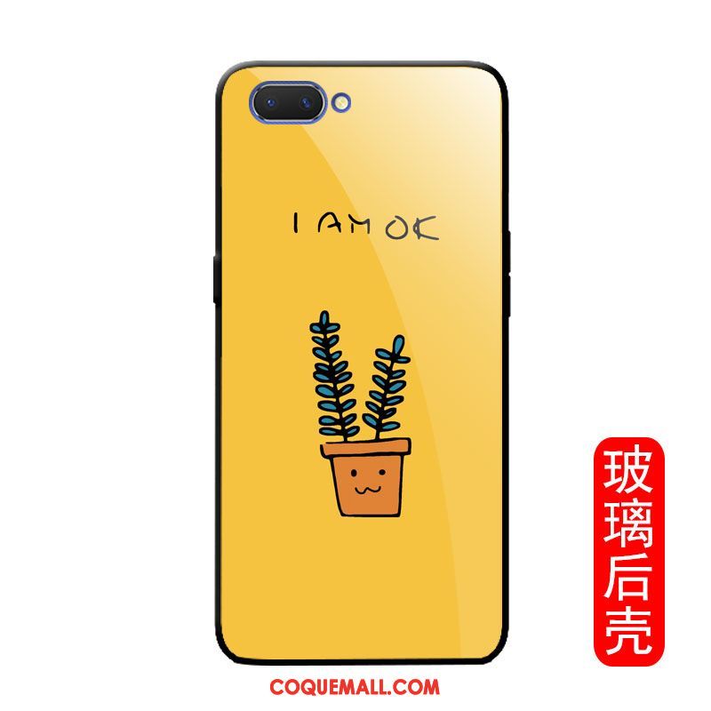 Étui Oppo A3s Mode Personnalité Incassable, Coque Oppo A3s Simple Miroir