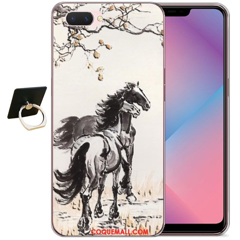 Étui Oppo A3s Net Rouge Dessin Animé Coque En Silicone, Coque Oppo A3s Nouveau Protection