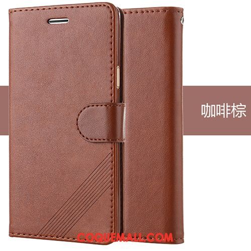 Étui Oppo A3s Nouveau Étui En Cuir Protection, Coque Oppo A3s Fluide Doux Incassable Braun