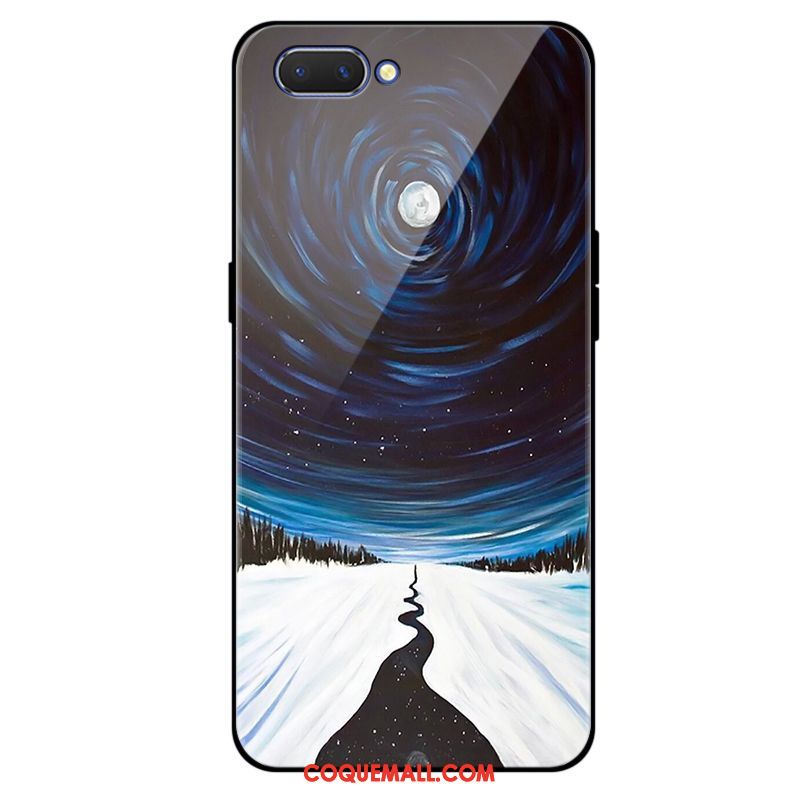 Étui Oppo A3s Personnalisé Incassable Verre, Coque Oppo A3s Miroir Téléphone Portable