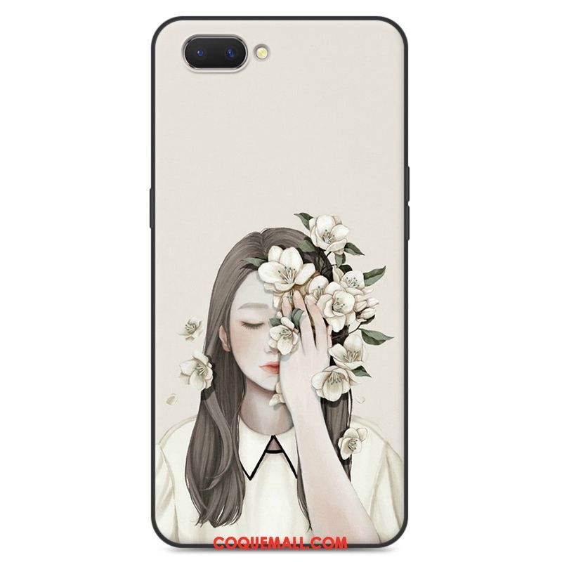 Étui Oppo A3s Protection Tout Compris Blanc, Coque Oppo A3s Petit Ornements Suspendus