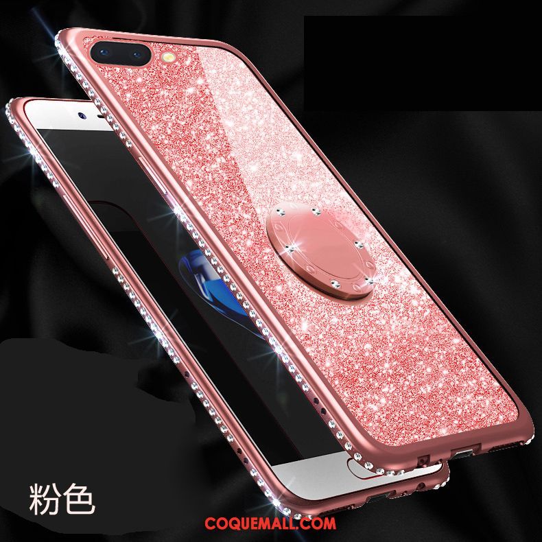 Étui Oppo A3s Rose Incassable Magnétisme, Coque Oppo A3s Fluide Doux Support