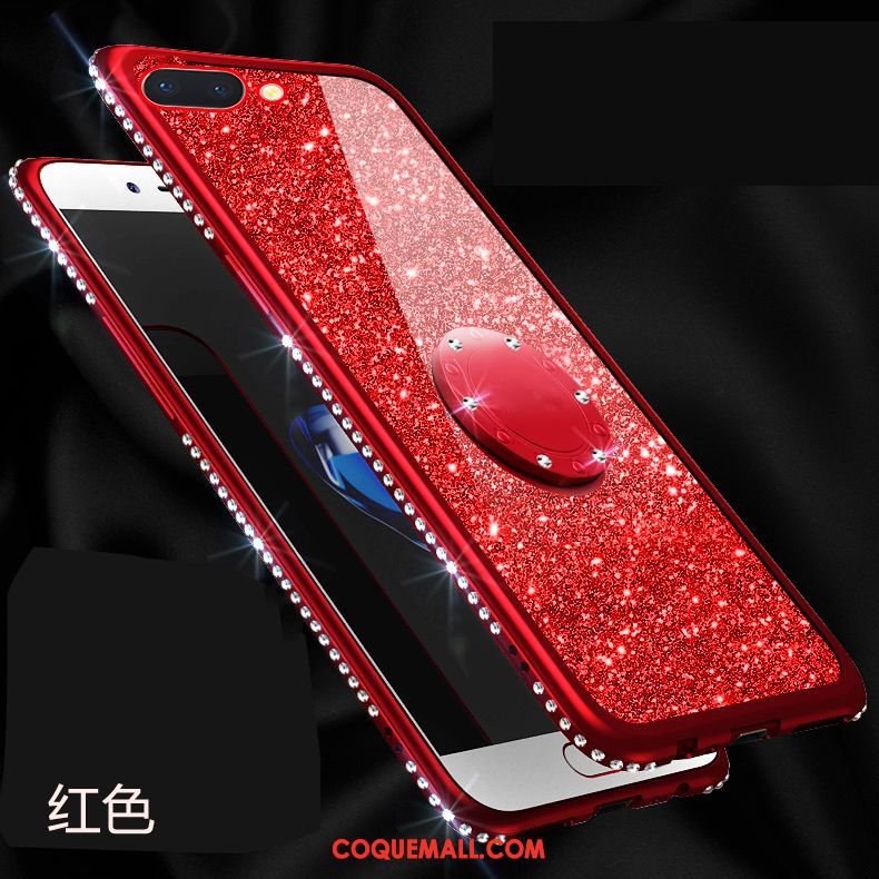 Étui Oppo A3s Rose Incassable Magnétisme, Coque Oppo A3s Fluide Doux Support