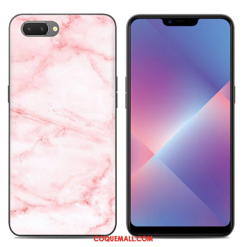 Étui Oppo A3s Silicone Noir Dessin Animé, Coque Oppo A3s Transparent Téléphone Portable