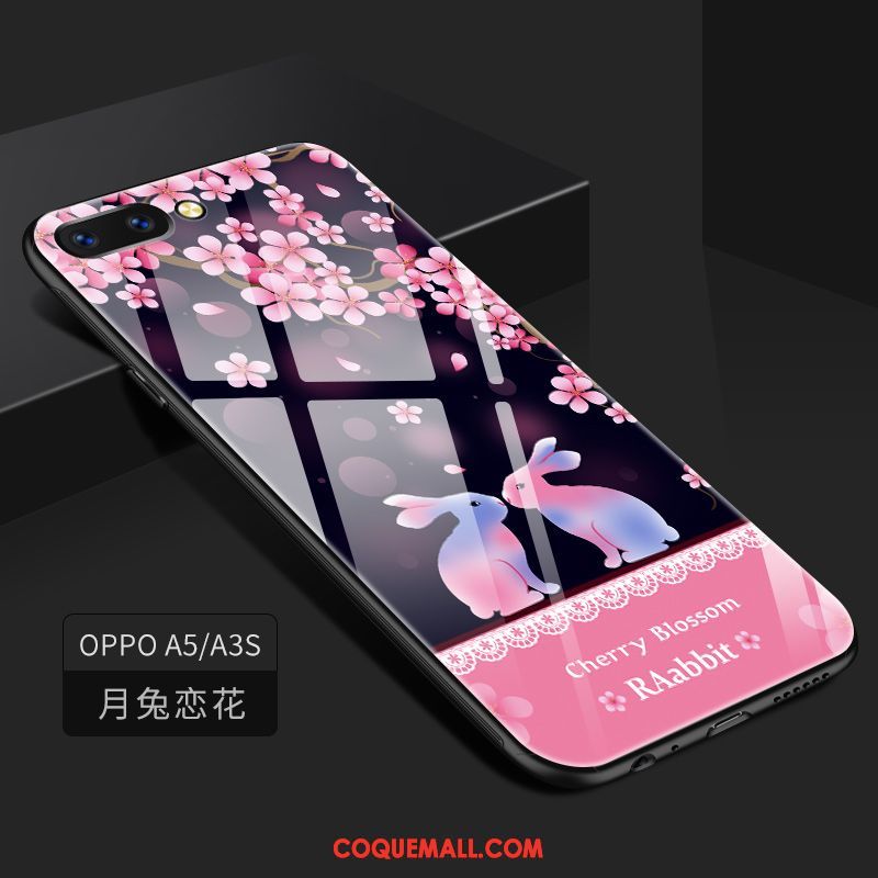 Étui Oppo A3s Téléphone Portable Incassable Peinture, Coque Oppo A3s Verre Tout Compris