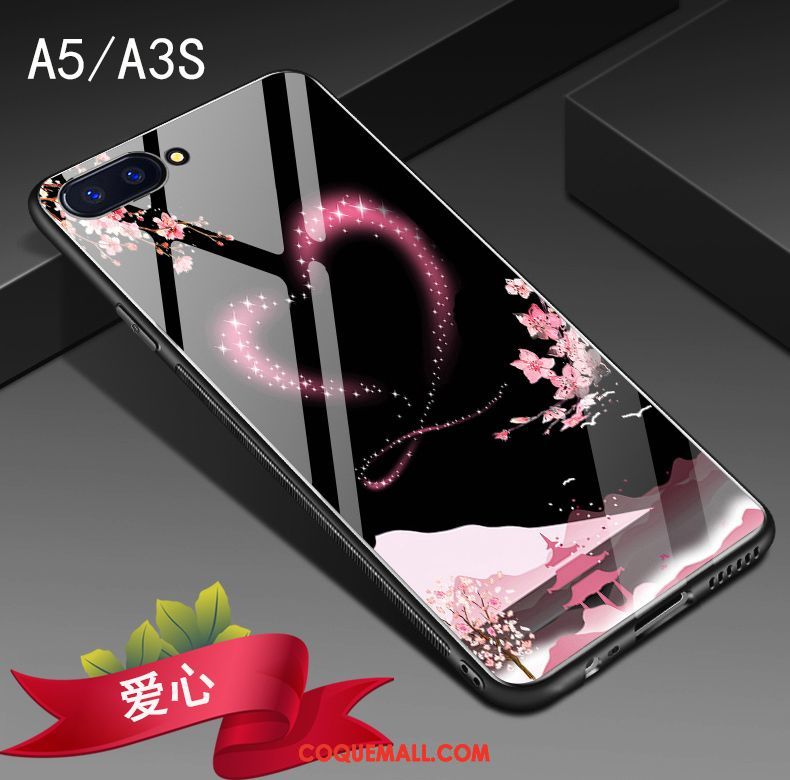 Étui Oppo A3s Verre Tout Compris Marque De Tendance, Coque Oppo A3s Membrane Créatif