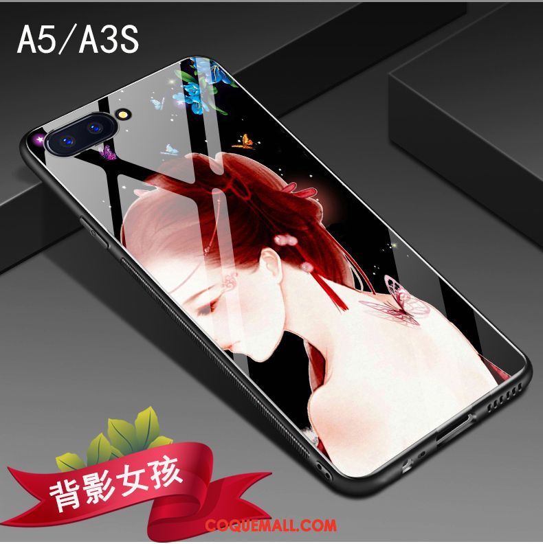 Étui Oppo A3s Verre Tout Compris Marque De Tendance, Coque Oppo A3s Membrane Créatif