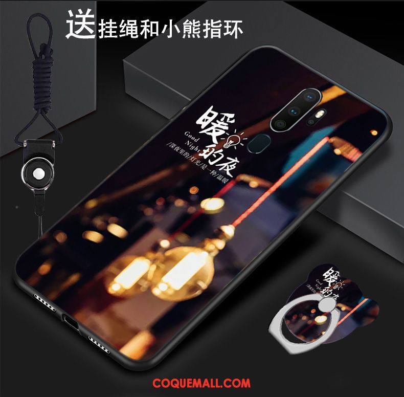 Étui Oppo A5 2020 Amoureux Anneau Créatif, Coque Oppo A5 2020 Ornements Suspendus Téléphone Portable