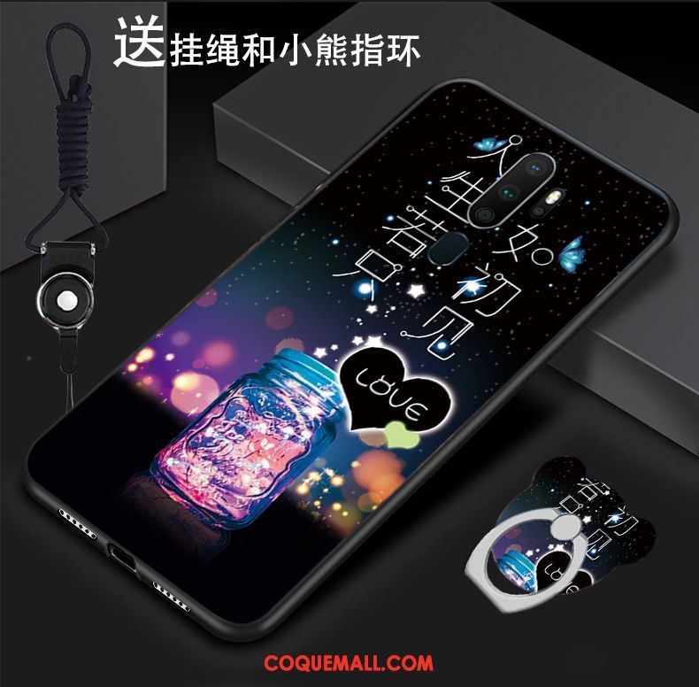 Étui Oppo A5 2020 Amoureux Anneau Créatif, Coque Oppo A5 2020 Ornements Suspendus Téléphone Portable