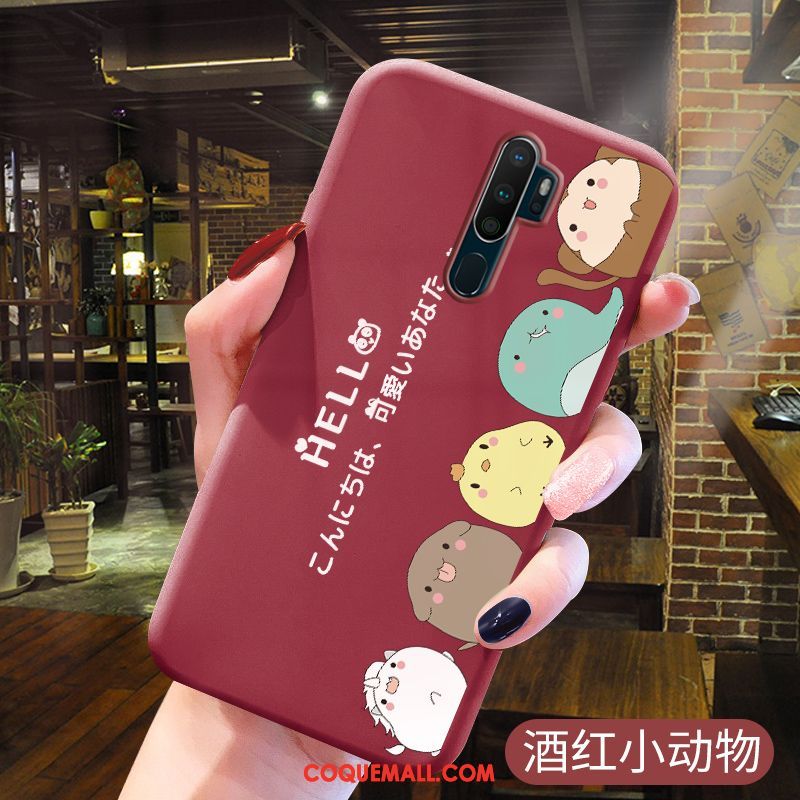 Étui Oppo A5 2020 Dessin Animé Net Rouge Silicone, Coque Oppo A5 2020 Téléphone Portable Tendance