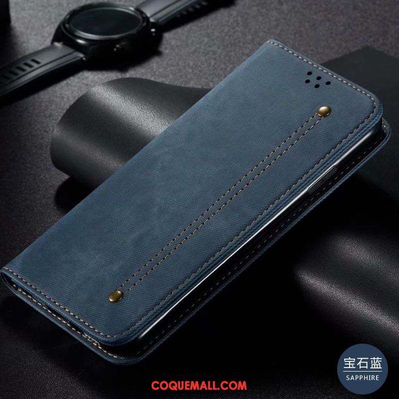 Étui Oppo A5 2020 Noir Business Membrane, Coque Oppo A5 2020 Cuir Véritable Protection