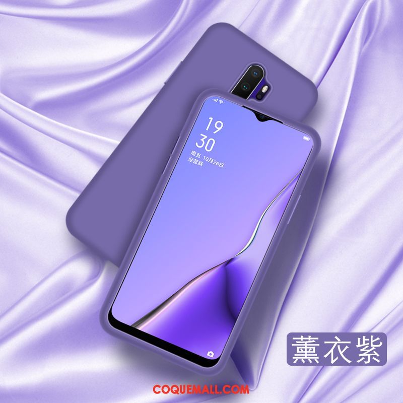 Étui Oppo A5 2020 Noir Silicone Membrane, Coque Oppo A5 2020 Tempérer Tout Compris