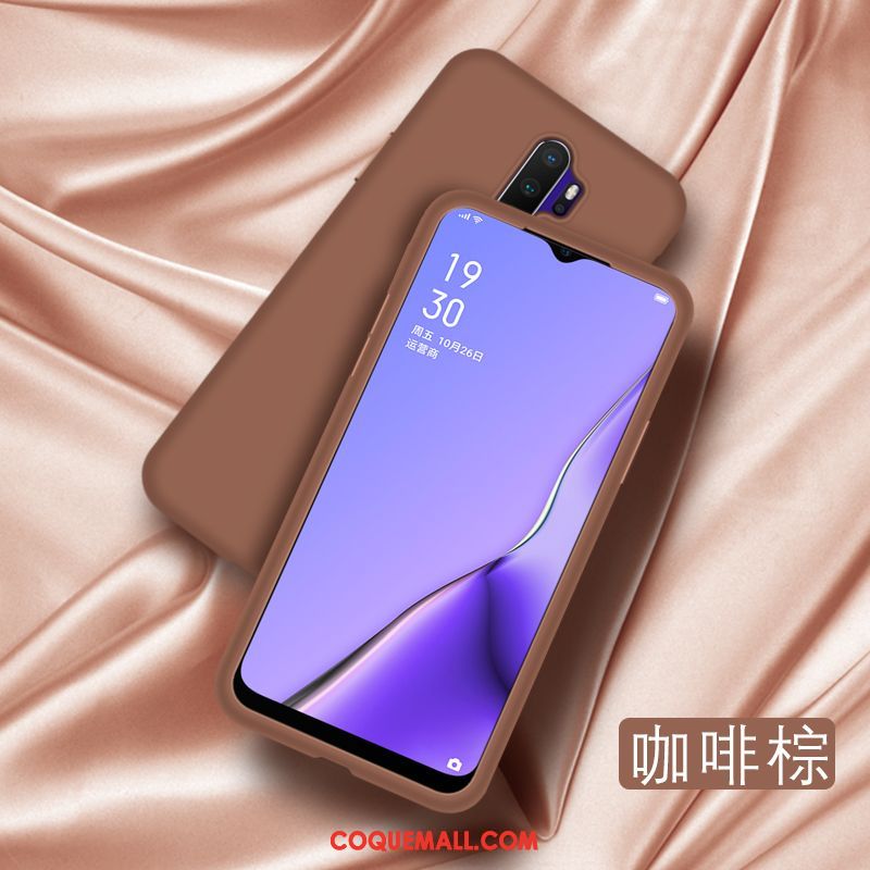 Étui Oppo A5 2020 Noir Silicone Membrane, Coque Oppo A5 2020 Tempérer Tout Compris