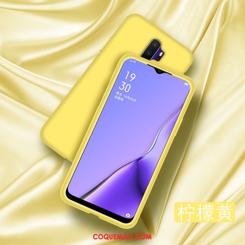 Étui Oppo A5 2020 Noir Silicone Membrane, Coque Oppo A5 2020 Tempérer Tout Compris