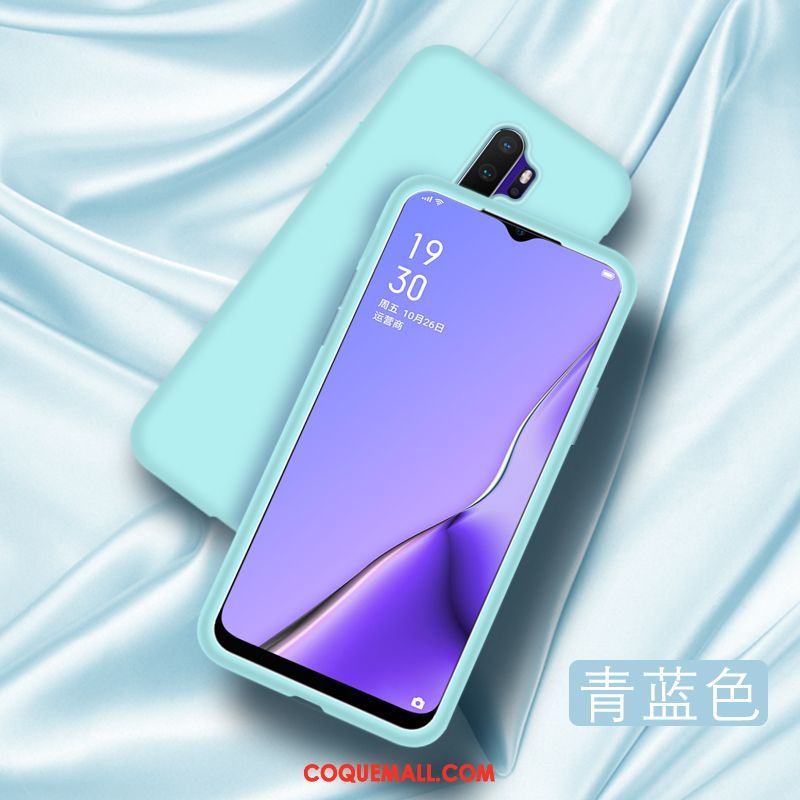 Étui Oppo A5 2020 Noir Silicone Membrane, Coque Oppo A5 2020 Tempérer Tout Compris