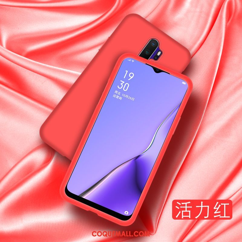 Étui Oppo A5 2020 Noir Silicone Membrane, Coque Oppo A5 2020 Tempérer Tout Compris