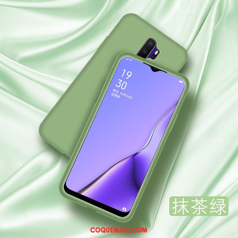 Étui Oppo A5 2020 Noir Silicone Membrane, Coque Oppo A5 2020 Tempérer Tout Compris