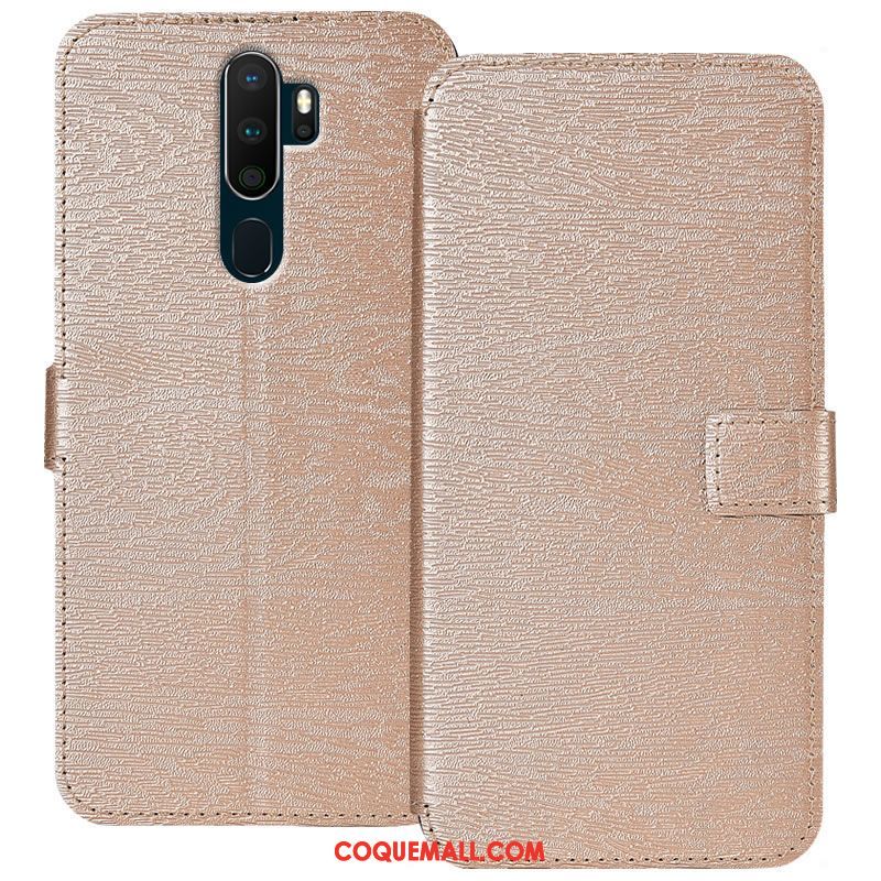 Étui Oppo A5 2020 Ornements Suspendus Élégant Grain De Bois, Coque Oppo A5 2020 Bleu Incassable