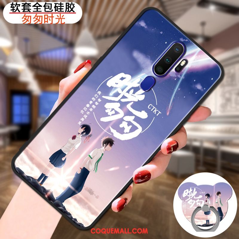 Étui Oppo A5 2020 Personnalité Anneau Amour, Coque Oppo A5 2020 Téléphone Portable Amoureux