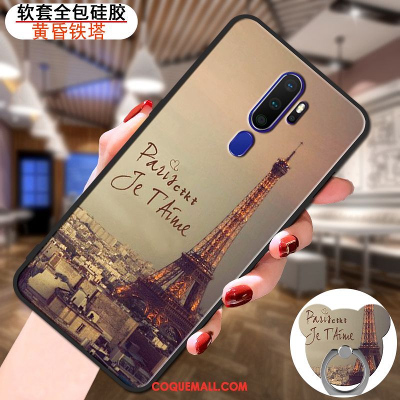 Étui Oppo A5 2020 Personnalité Anneau Amour, Coque Oppo A5 2020 Téléphone Portable Amoureux