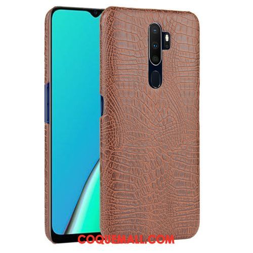 Étui Oppo A5 2020 Protection Crocodile Modèle Rouge, Coque Oppo A5 2020 Téléphone Portable Incassable