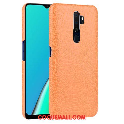 Étui Oppo A5 2020 Protection Crocodile Modèle Rouge, Coque Oppo A5 2020 Téléphone Portable Incassable