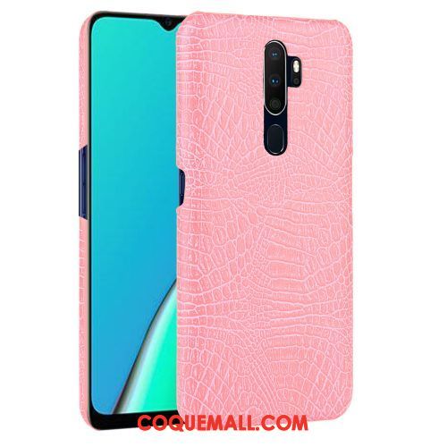 Étui Oppo A5 2020 Protection Crocodile Modèle Rouge, Coque Oppo A5 2020 Téléphone Portable Incassable