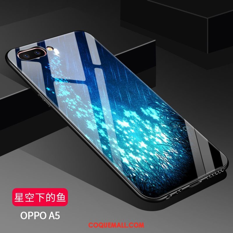 Étui Oppo A5 Blanc Charmant Tendance, Coque Oppo A5 Nouveau Transparent