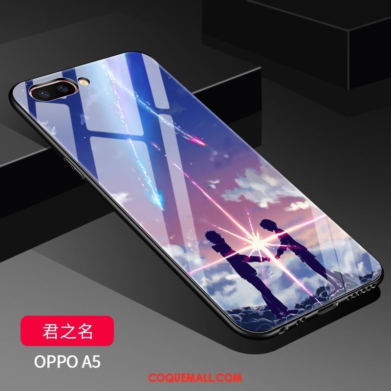 Étui Oppo A5 Blanc Charmant Tendance, Coque Oppo A5 Nouveau Transparent