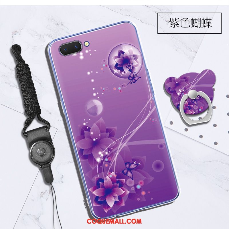 Étui Oppo A5 Bleu Marin Fluide Doux Téléphone Portable, Coque Oppo A5 Ornements Suspendus Incassable