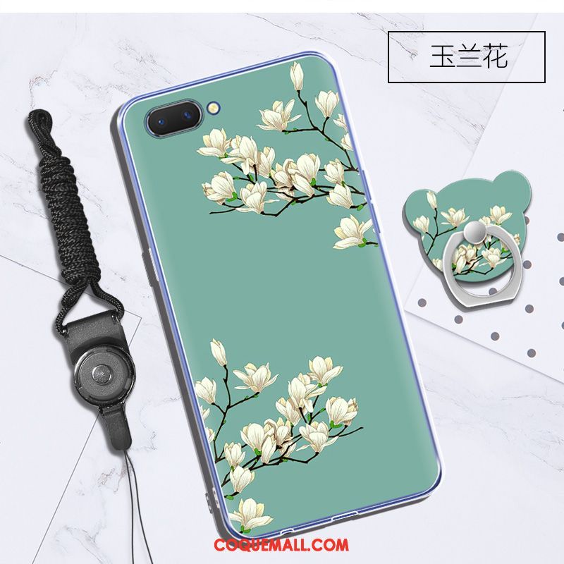 Étui Oppo A5 Bleu Marin Fluide Doux Téléphone Portable, Coque Oppo A5 Ornements Suspendus Incassable