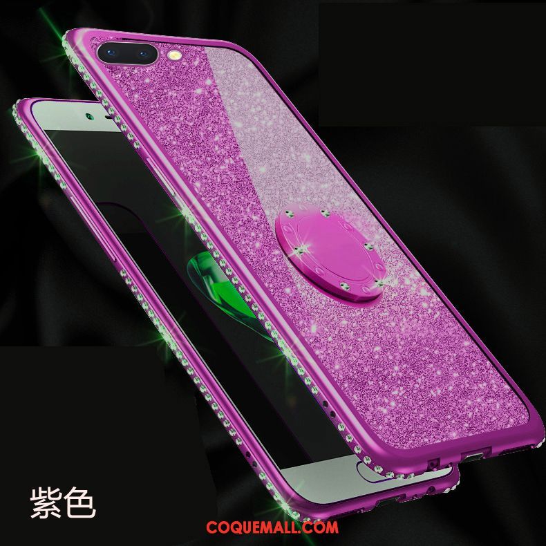 Étui Oppo A5 Fluide Doux Incruster Strass Support, Coque Oppo A5 Luxe Tendance