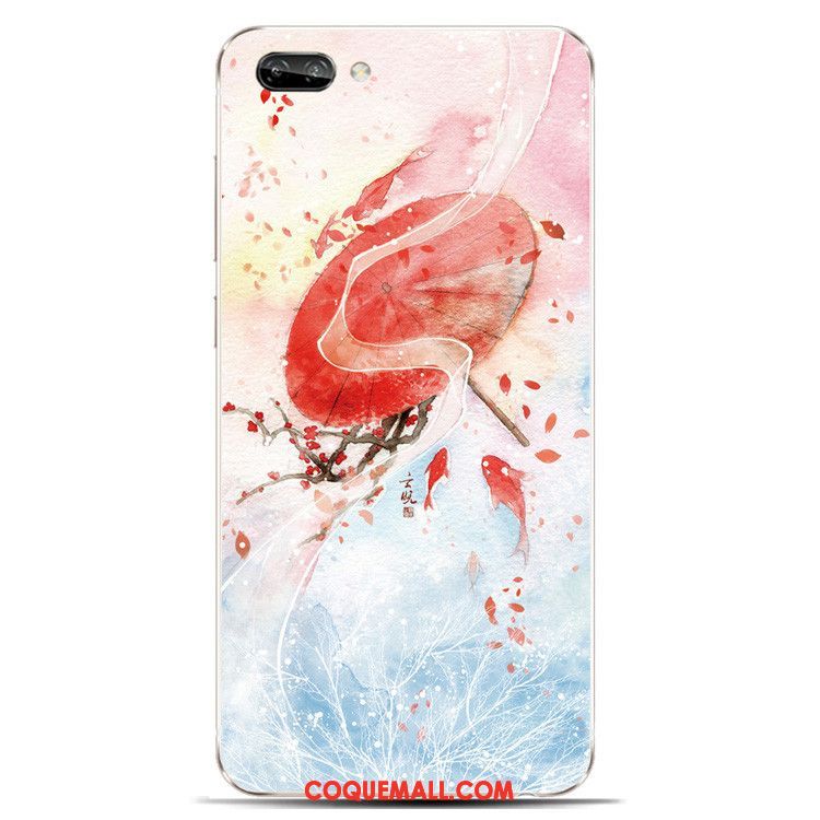 Étui Oppo A5 Fluide Doux Téléphone Portable Encre, Coque Oppo A5 Vert Style Chinois