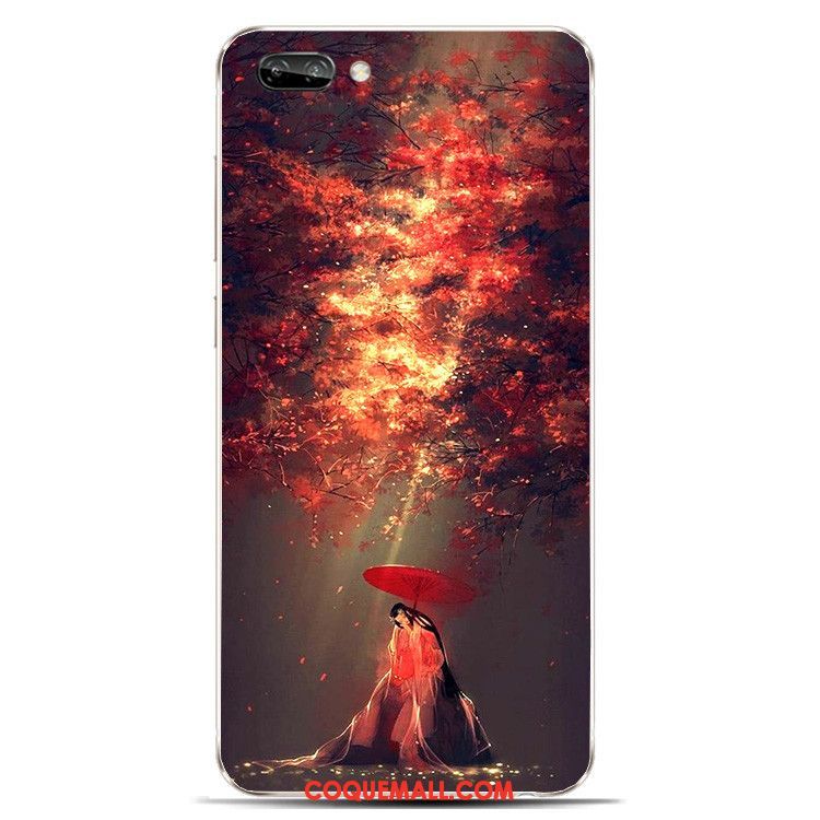 Étui Oppo A5 Fluide Doux Téléphone Portable Encre, Coque Oppo A5 Vert Style Chinois