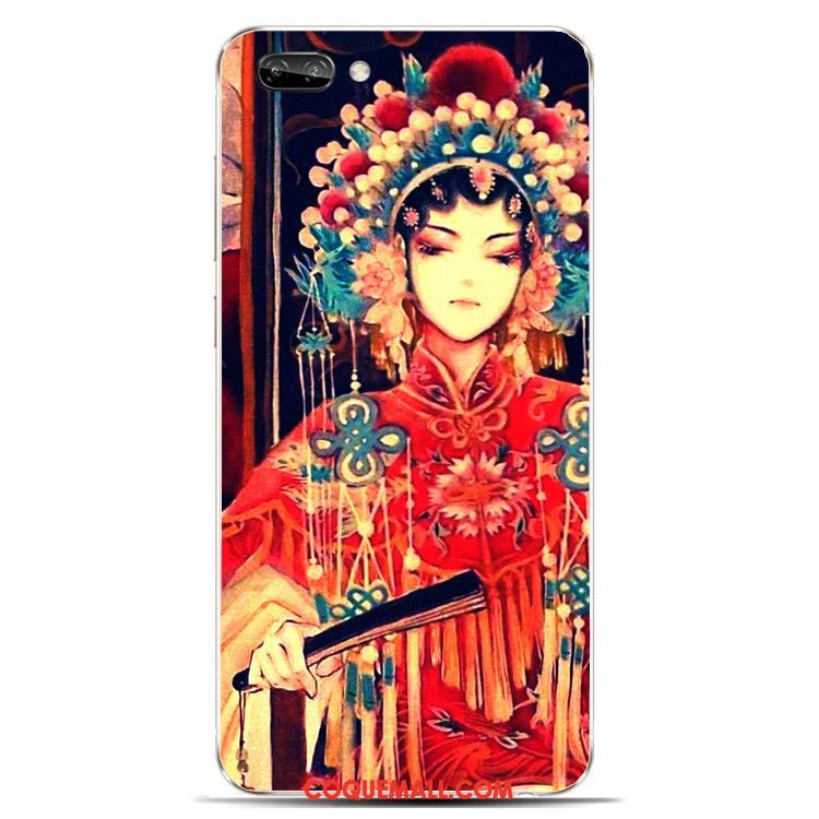 Étui Oppo A5 Fluide Doux Téléphone Portable Encre, Coque Oppo A5 Vert Style Chinois